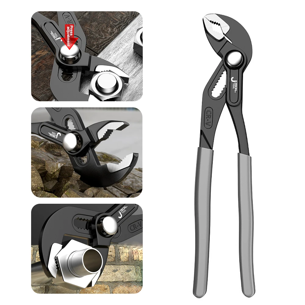 Pipe Tube Wrench Quick-Release Plumbing Pliers Water Pump Pliers Multi-function 100mm Large Opening Water Pipe Clamp Pliers