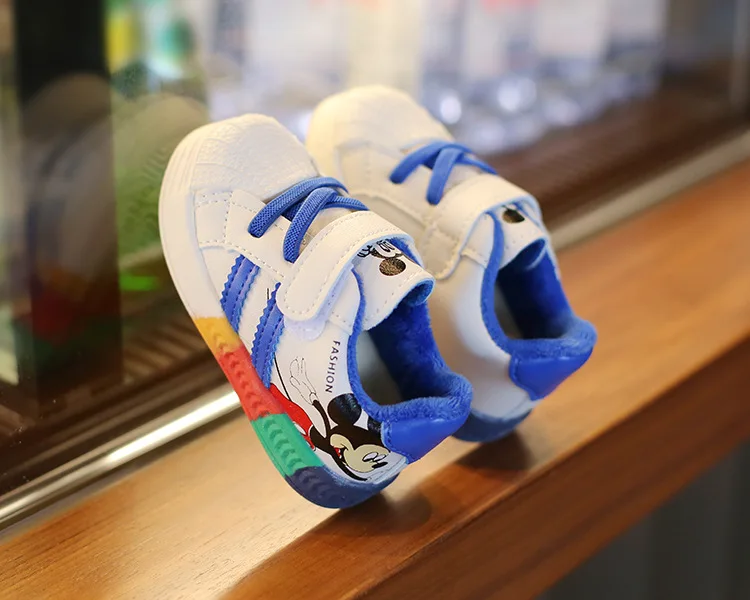 ميكي ميني الأطفال حذاء كاجوال بنات بنين أحذية رياضية أطفال تنفس لينة حذاء رياضي طفل رضيع في الهواء الطلق حذاء رياضة الربيع