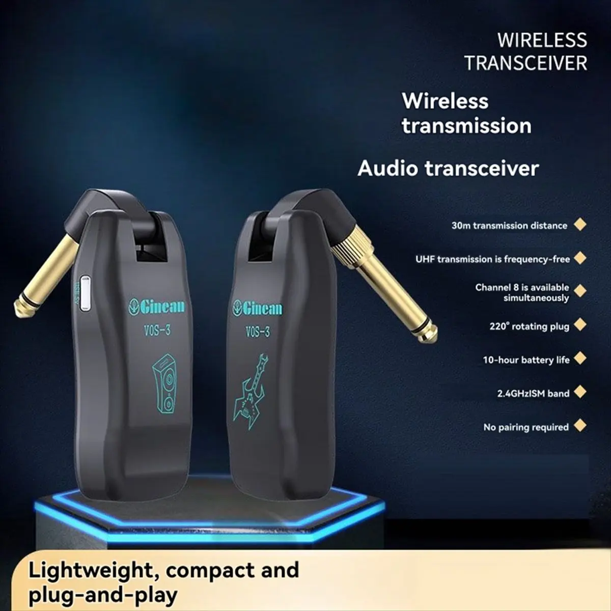 

Беспроводная гитарная система 2,4G, беспроводной гитарный передатчик, приемник, набор для электрогитары, скрипки, 48 к/24 бит в режиме реального времени [AA74-AAA]