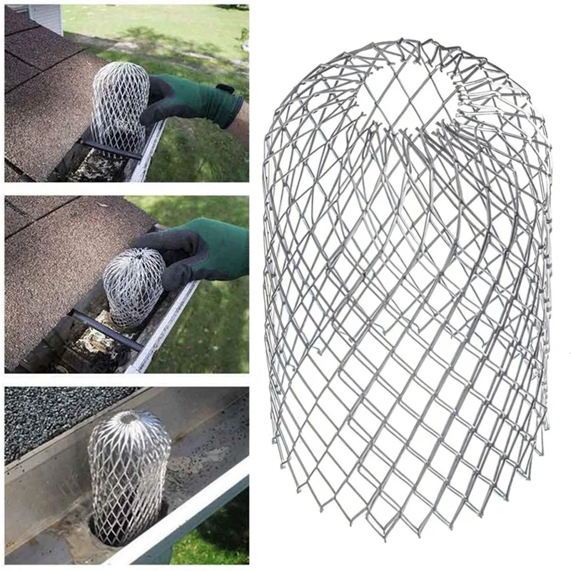 3Pcs Roof Gutter Guard Filters 3 Inch Expand Aluminum Filter Strainer Anti - Blocking Leaf Drains Debris Drain Net Cover