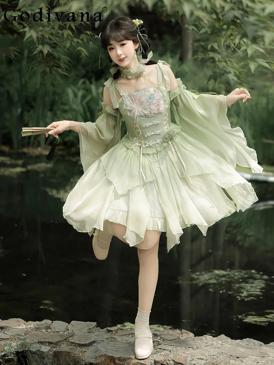 فستان فتاة حلوة أصلي على الطراز الصيني الجديد لعام 2025، فساتين رائعة ومريحة بنمط الأميرة للسيدات بمزاج خرافي #2