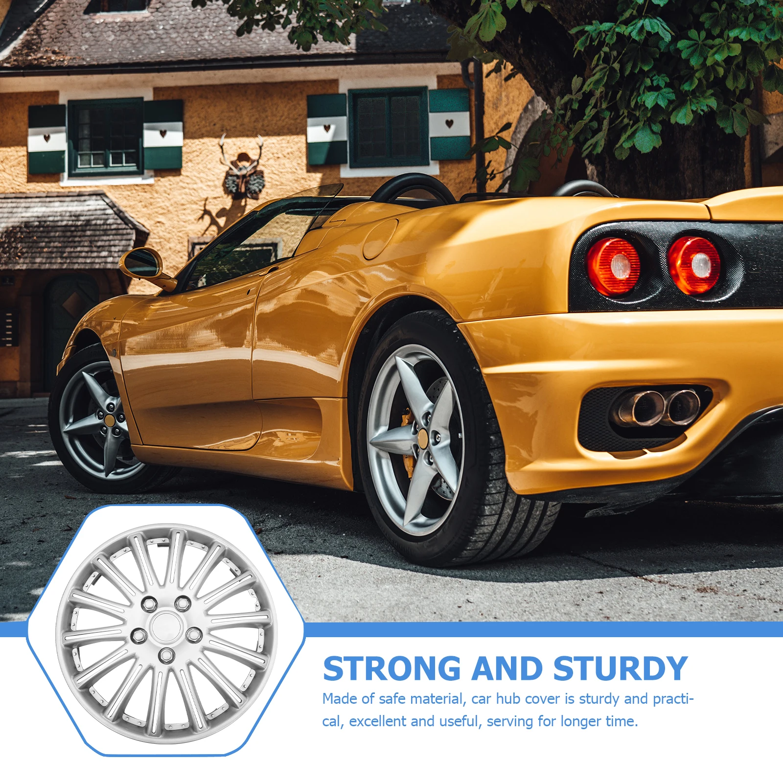 

14 Inch Hubcaps for Cars Stylish Decorative Wheel Covers Rim Tire Automotive Silver Vehicle Cap Car Hubs Durable Reliable Easy