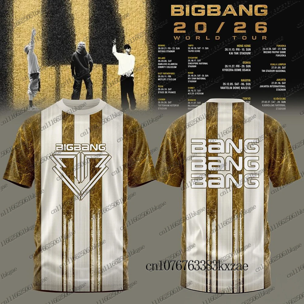Kpop BIGBANG 2026 World Tour Football Jerseys For Women Big Bang 20th Anniversary Mesh Sports Football Jersey Y2K Concert Jersey