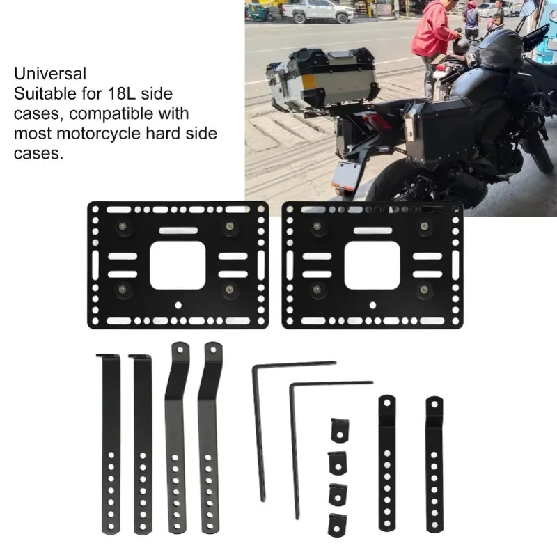 Motorcycle Side Box Support Racks Hard Saddlebags Mounting Bracket Universal Quick Release Left Right for 18L Side Case