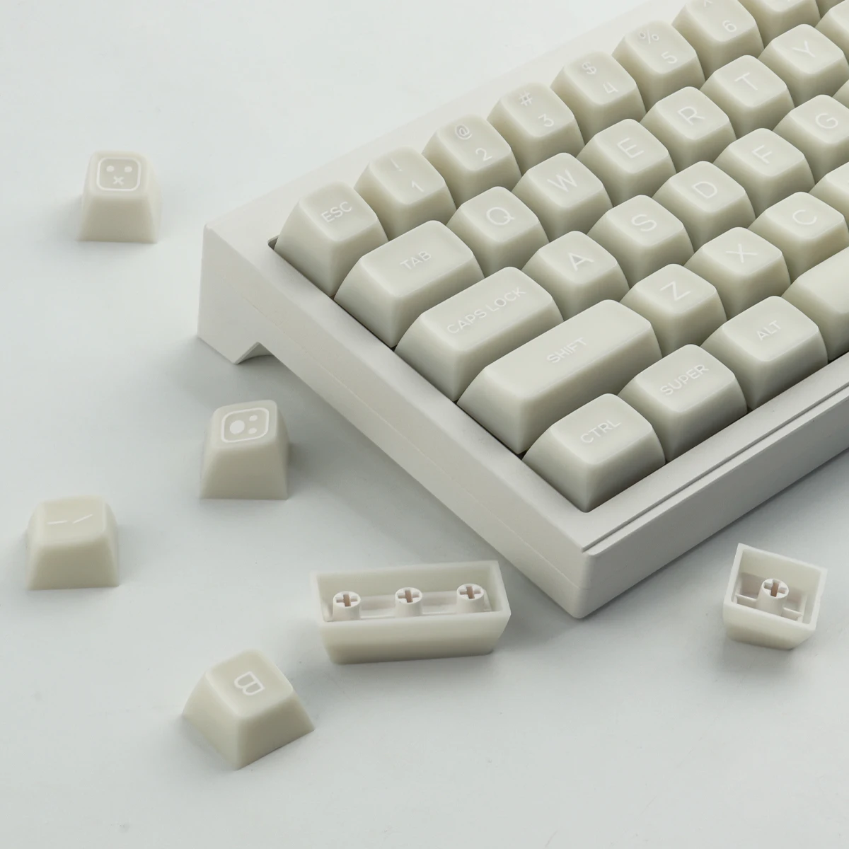 PBT Keycaps White marble Keycap 142 Keys SA Milk White Translucent Keyboard Keycaps for Mechanical Keyboard