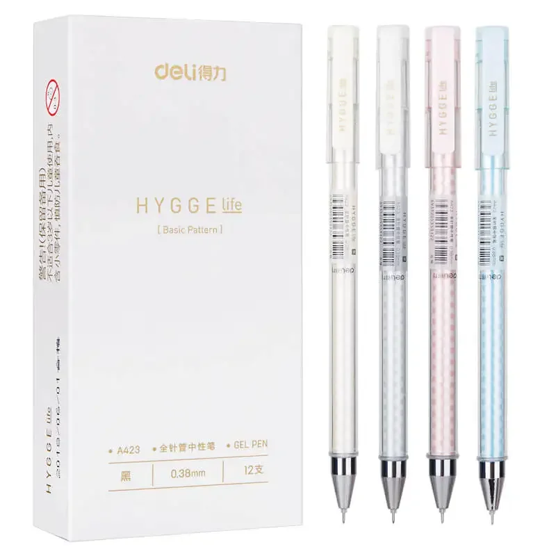 

12PCS A423 Student Gel Pen 0.38mm Full Needle Signing Pen