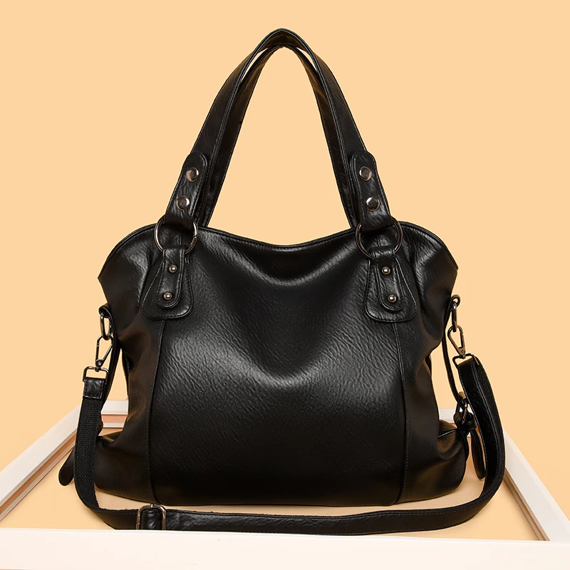 

Soft Interior Compartment Shoulder Bags 2025 High Quality Contrasting Colors Bags for Women Fashion Zipper Pu Women's Handbags