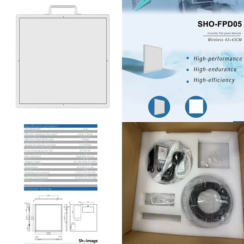 for Wireless 17x17 Digital Radiography System Battery Powered  Panel Detector Hospital Clinic Medical Imaging