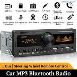 New Car Radio Audio Universal 1din Bluetooth Stereo MP3 Player FM Receiver 60Wx4 With Remote Control AUX/USB/SD Card In Dash Kit