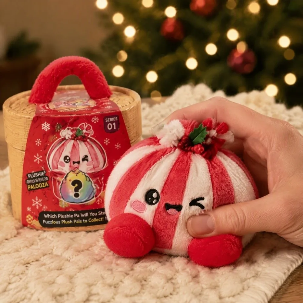 Soft Plush Stuffed Dumpling Squishies Fidget with Steamer Stuffed Steamed Bun Toy Stress Relief Squeeze Dumpling Toy