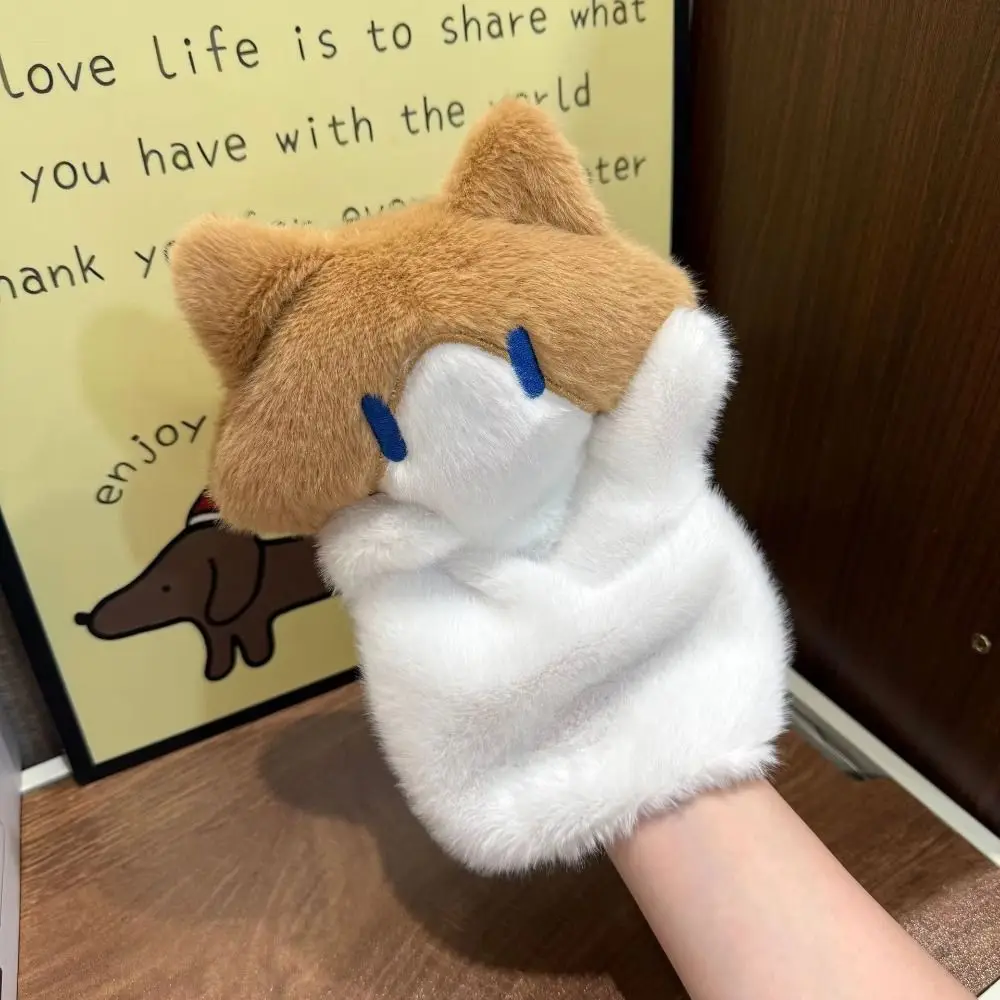 Birthday Gift Soft Fluffy Cat Hand Puppet Stuffed Animal Cartoon Kitten Glove Role Play Cute Cat Interactive