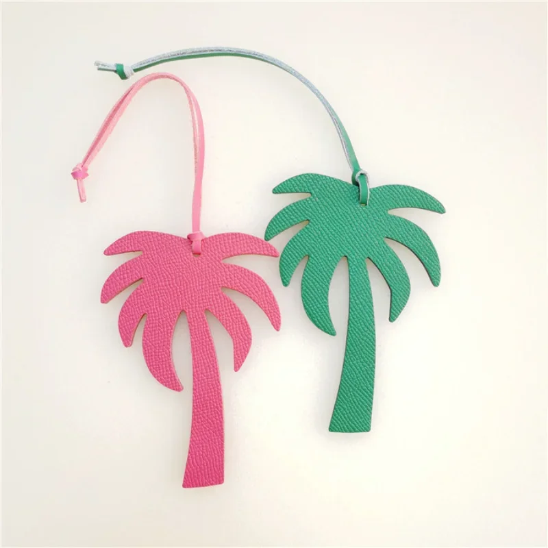 Real Leather Coconut Tree Pattern HandBag Pendant Diy Bag Ladies Women Bags Backpack Pendant