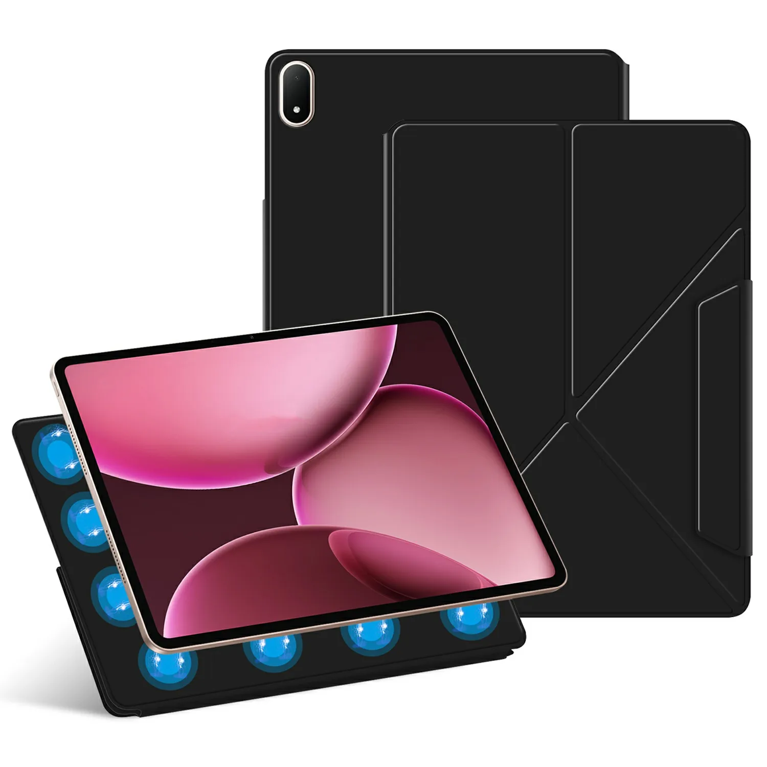 For Oppo Pad 4 Pro Leather Case Origami Stand Magnetic Tablet Cover Auto Wake  /  Sleep