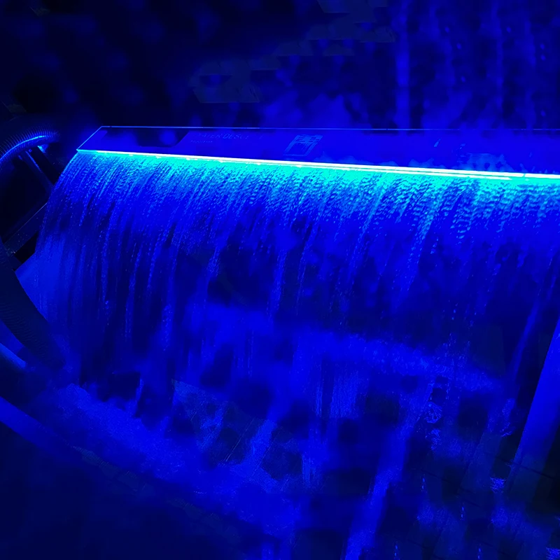 LED Waterfall Descent Fountain Light 900mm Length 12W AC110-265V Swimming Pool Cascade Decorative Wall Hanging Fountain Spillway