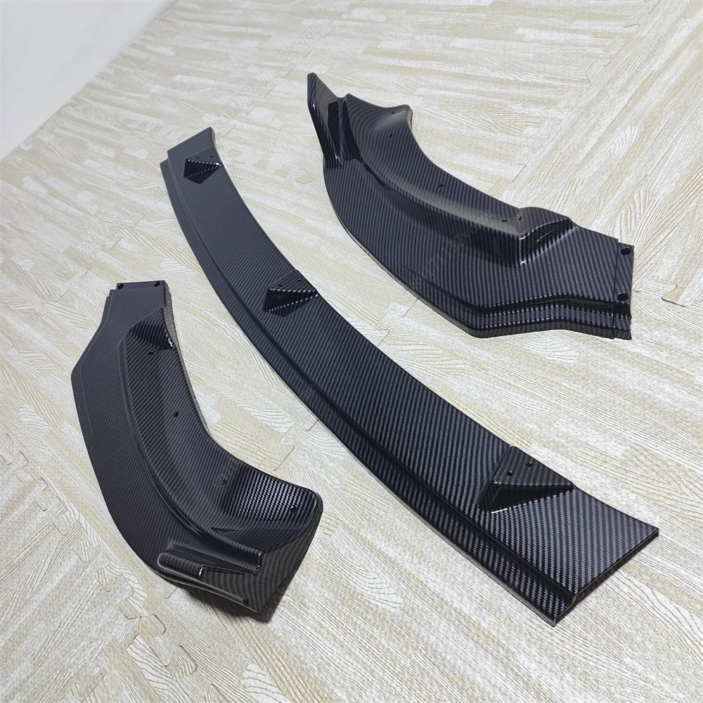 For Tesla Model Y 2020-2024 Front Lower Bumper Lip Spoiler Car Modification Bodykit Bumper Diffuser Protector Gloss Black Tuning