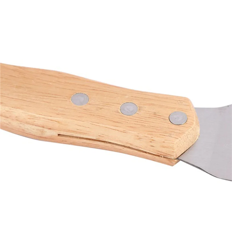 

AA49 5Pcs Ceiling Install Spatula Scoop With Wooden Handle Stretch Ceiling Film Shovel Accessories For Welding Harpoon, Large