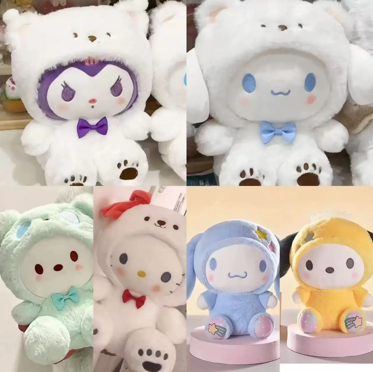 

Sanrio 25cm hello kitty Kuromi Mymelody Cinnamorol Kawaii Anime Plush Toys Soft Stuffed Doll Plushie Pillow Xmas Gift Decor
