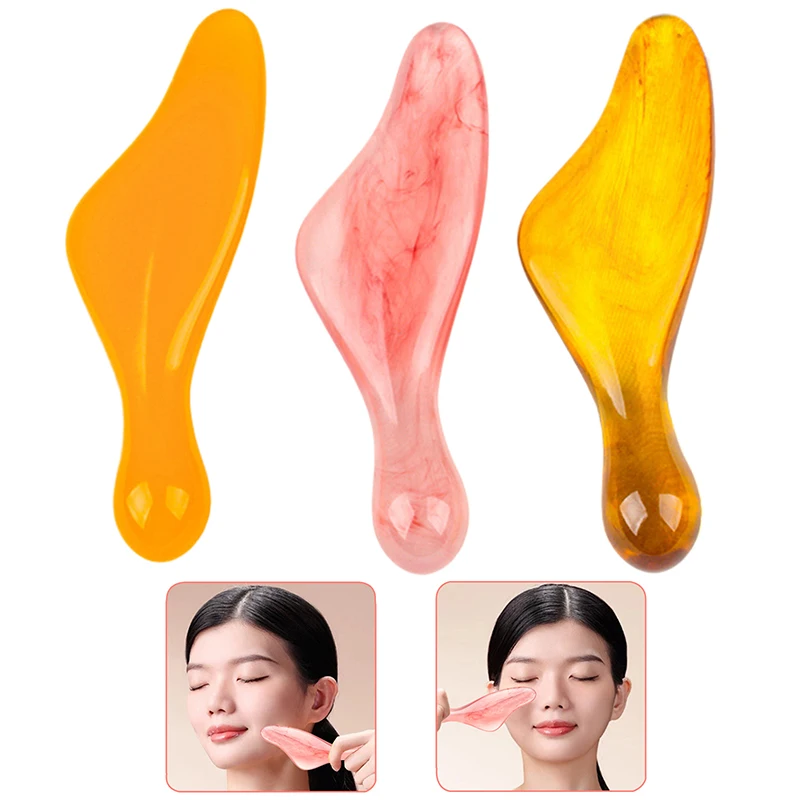 Sollevamento della pelle del viso Rughe Rimuovere Beauty SPA Strumenti per la cura Pala muscolare Resina Gua Sha Guazzo Raschietto Massaggiatore per viso corpo