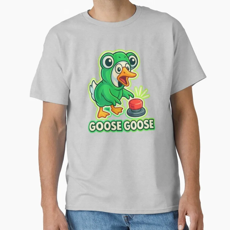 Funny Silly Goose Cartoon Pressing humor Cute Goose meme Funny t shirt for men Large size Tops S-6XL 100% cotton printed Clothes