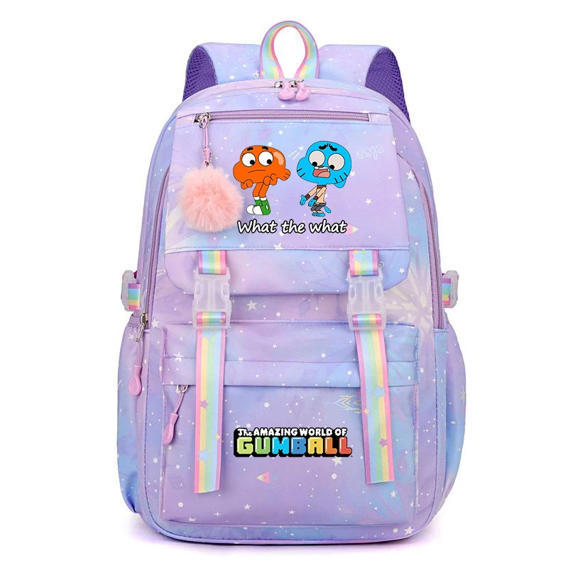 The Amazing World of Gumball Print Children Backpack Large Capacity School Bags for Student Girls Backpack Travel Daypack Gifts