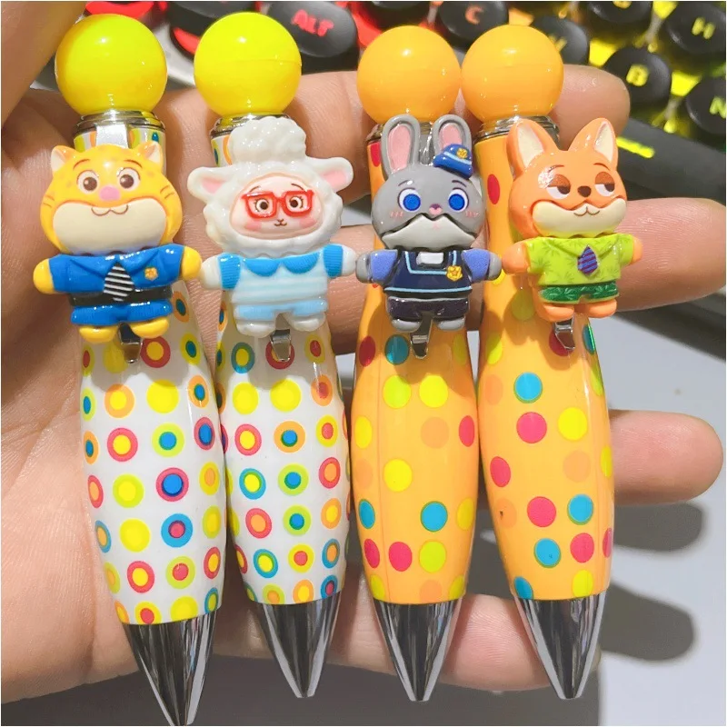 

New For Zootopia 2 Ballpoint Pen Accessories Cute Plush Toys Writing Pens Stationery School Supplies Christmas Gifts