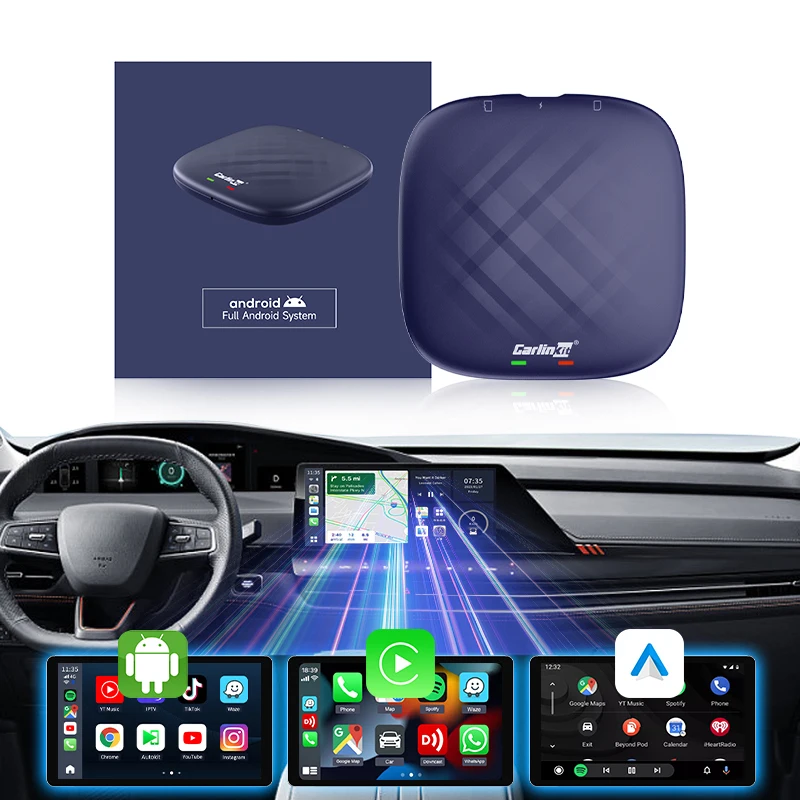 Tbox Plus AI Box Carplay 4GB+64GB Android Wireless CarPlay Android Auto Adapter Car Play For Netflix YouTube