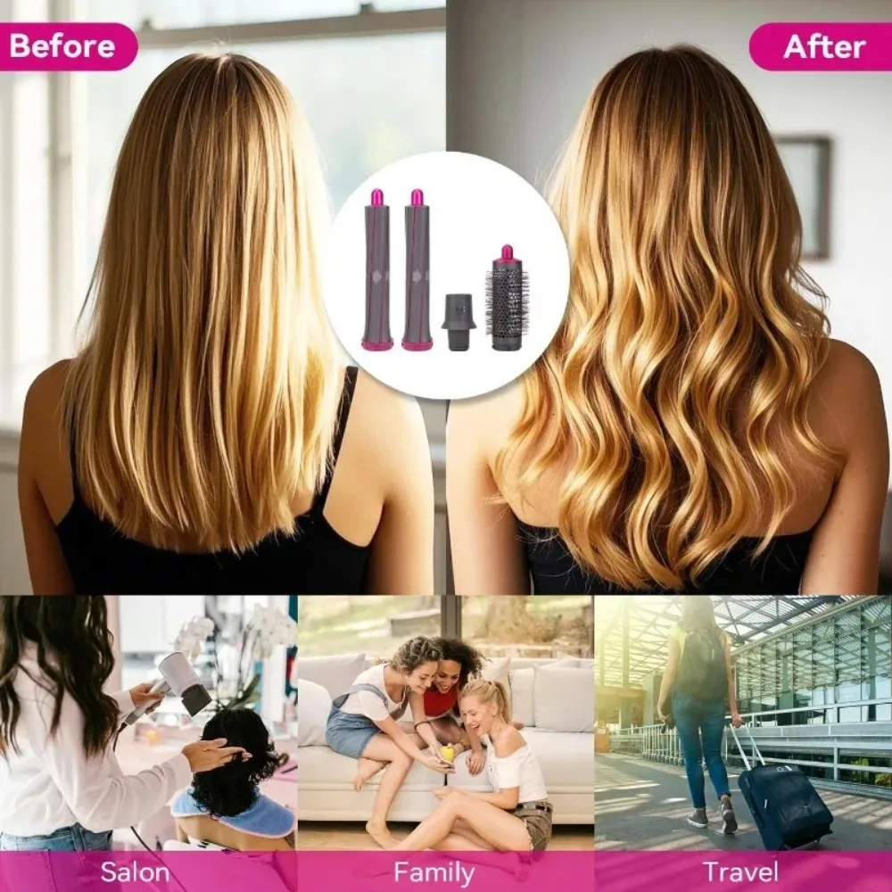 For 30MM Hair Curler Barrels and Adapters Styler Curling Tool Dyson Airwrap Supersonic Hair Dryer Curling Attachment Automatic - view 6