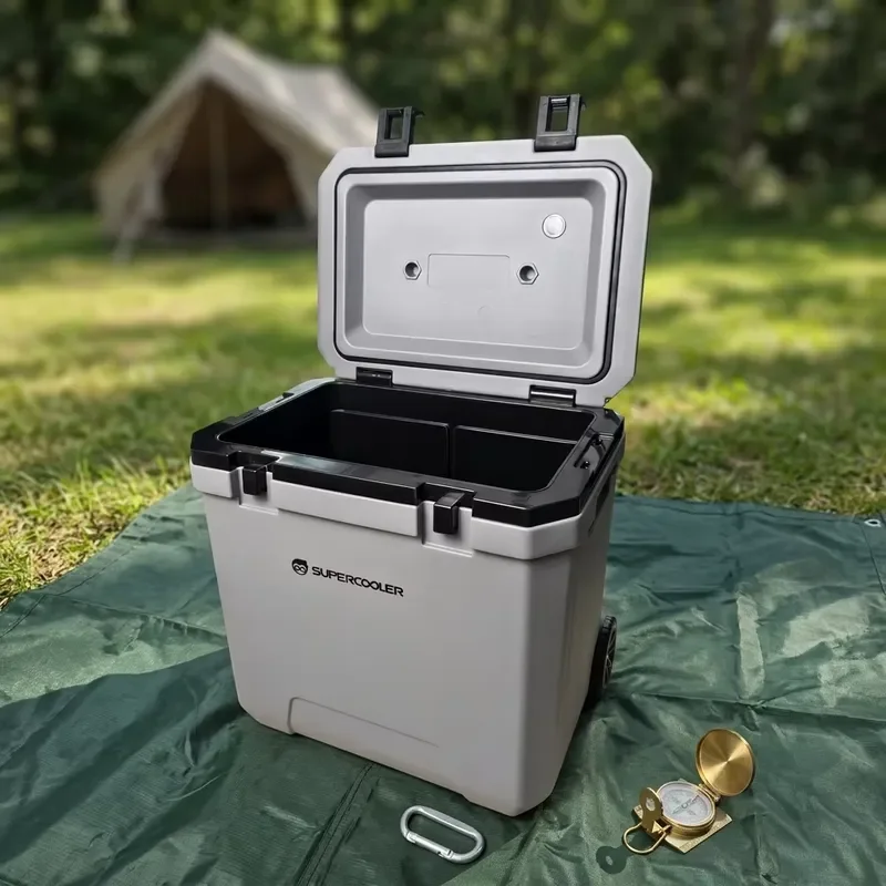 50L Portable Car Refrigerator Outdoor Camping Thermal Insulation Box PU Vacuum Cooler Freezer for Food Storage Travel Ice