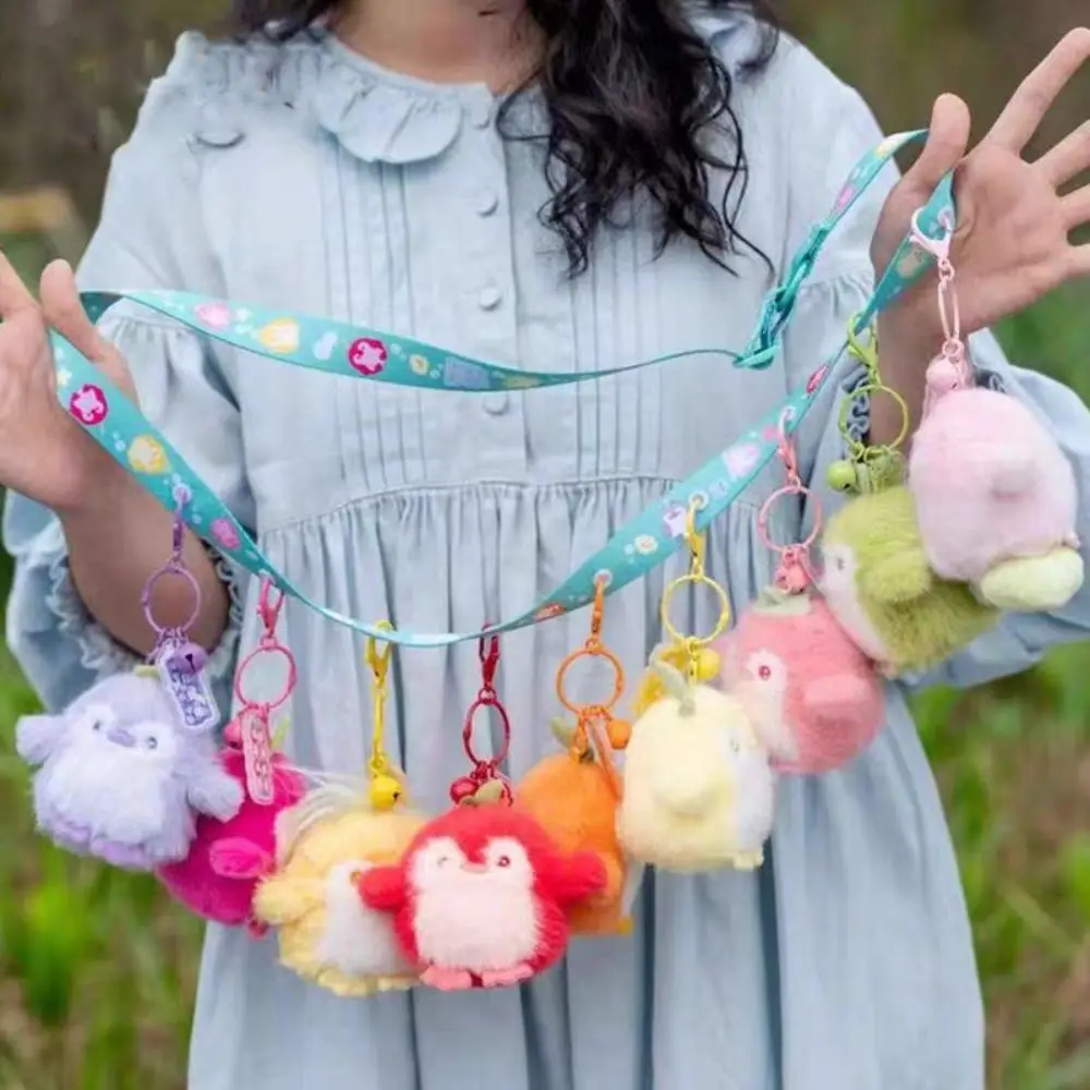 PP algodão pinguim pelúcia chaveiros fofo coleção frutas perfumado brinquedo de pelúcia pingente macio dos desenhos animados pinguim pingente de pelúcia