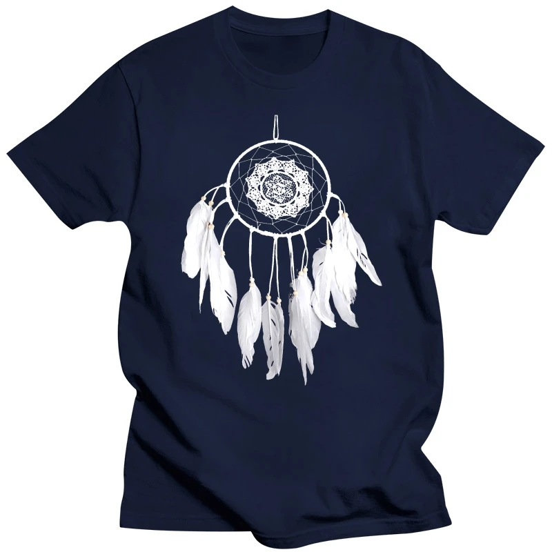 Ladies T-Shirt Dream Catcher Dreamcatcher FOLLOW YOUR DREAMS SLOGAN Flowers Feathers