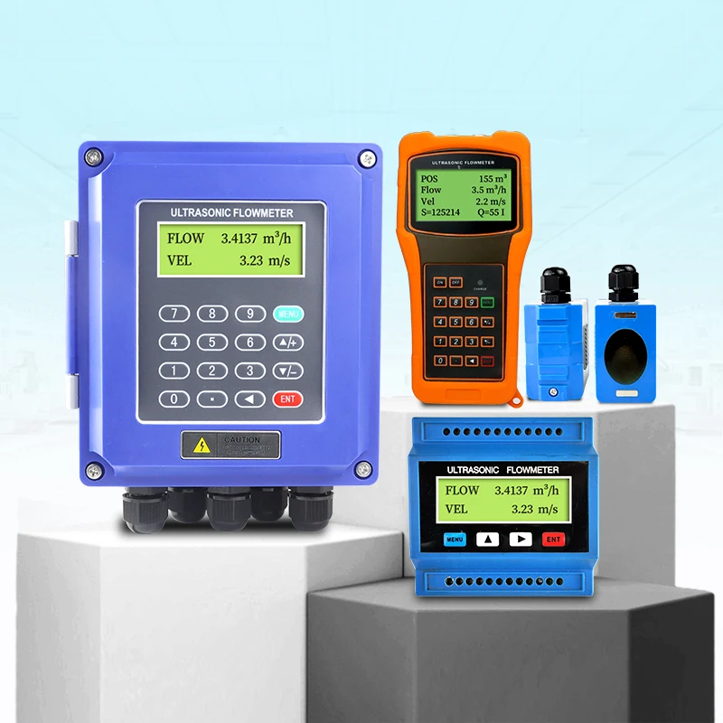 Non-invasive Ultrasonic Flow Meter RS485 Portable Water And Oil Ultrasonic Flow Meter Support Customization