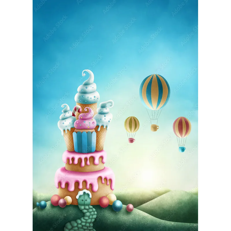 Children Cartoon Birthday Photography Backdrops Baby Newborn Portrait Photo Background Studio Props 21126 ETSR-05