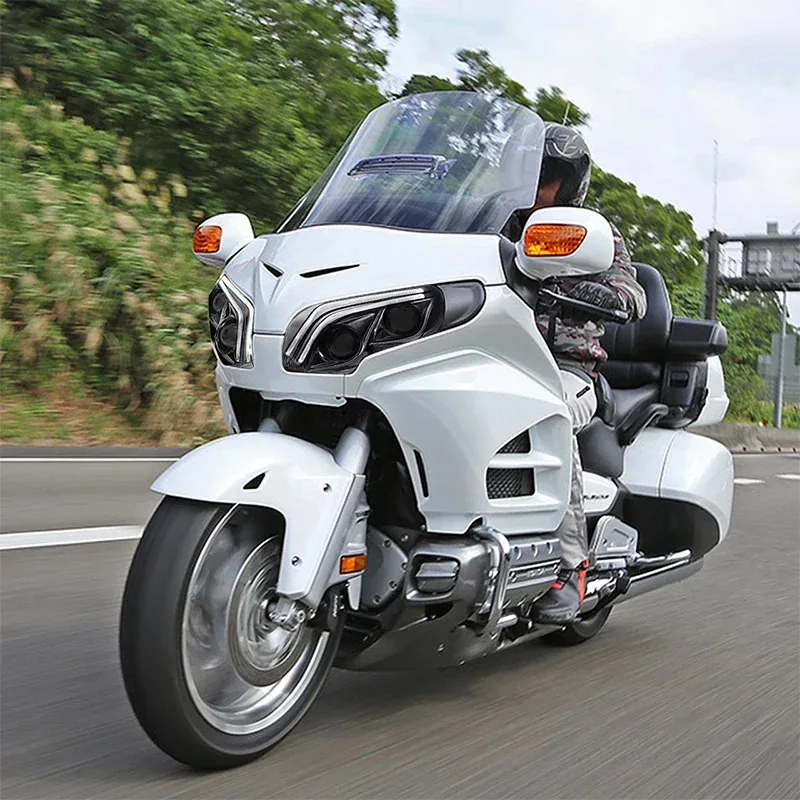 

Goldwing GL1800 2001-2017 Полностью светодиодная фара в сборе, новая 12 В, водонепроницаемая светодиодная фара из АБС-пластика для мотоциклов, дальний свет