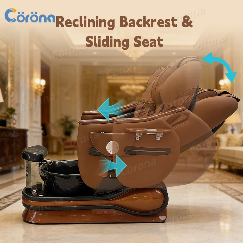 Professional Adjustable Seat Foot Spa Tub Professional Pedicure Spa Chair with Full Body Massage for Nail Salon - view 5
