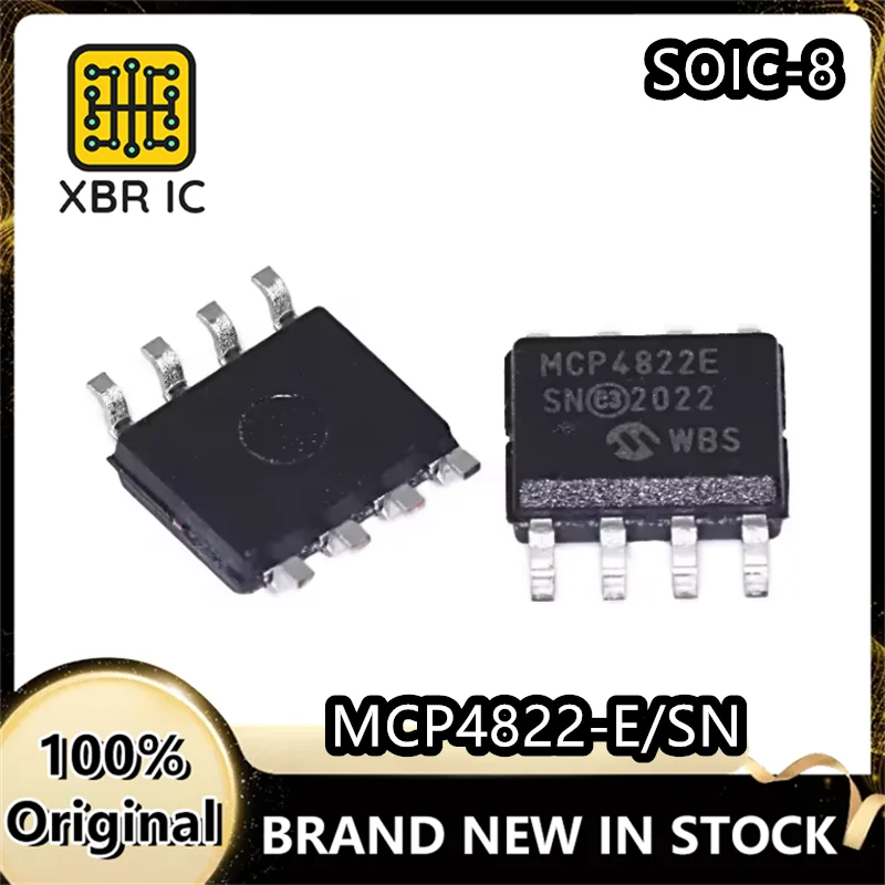 (4/20 pieces) MCP4822-E/SN MCP4822E SOIC-8 Analog-to-Digital Converter Chip IC Brand New Genuine Authentic In Stock