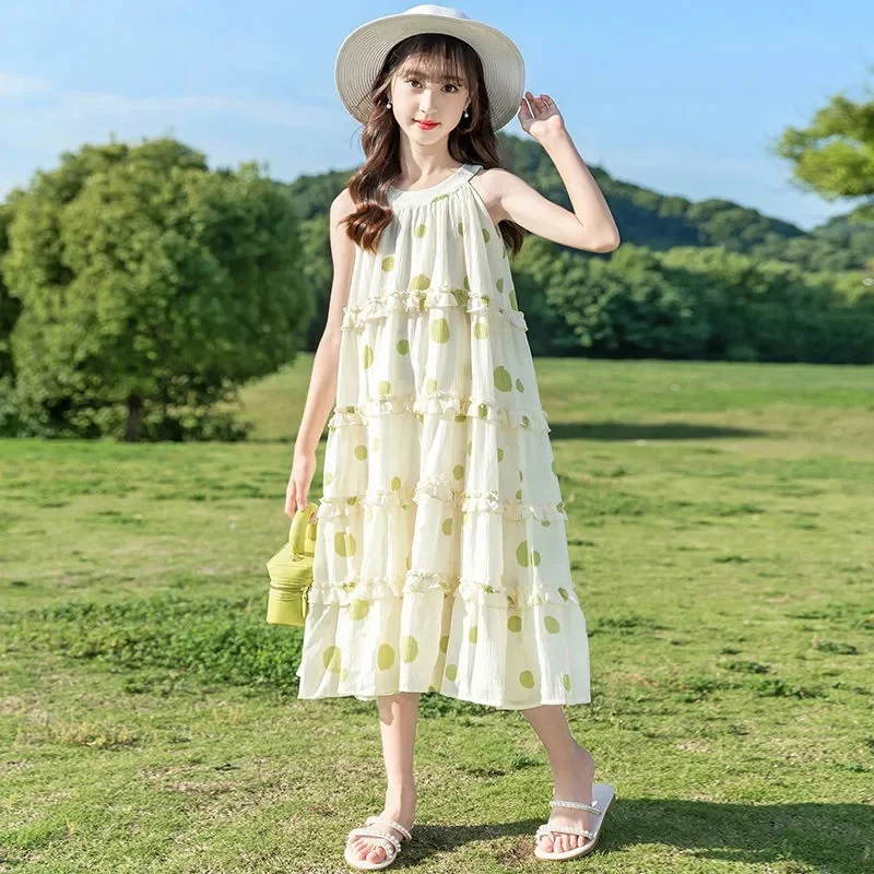 

Girl Dress Kids Party Birthday Evening Gown Cotton 2024 Perfect Spring Summer Sport Teenagers Outwear Flower Girl Dress Children