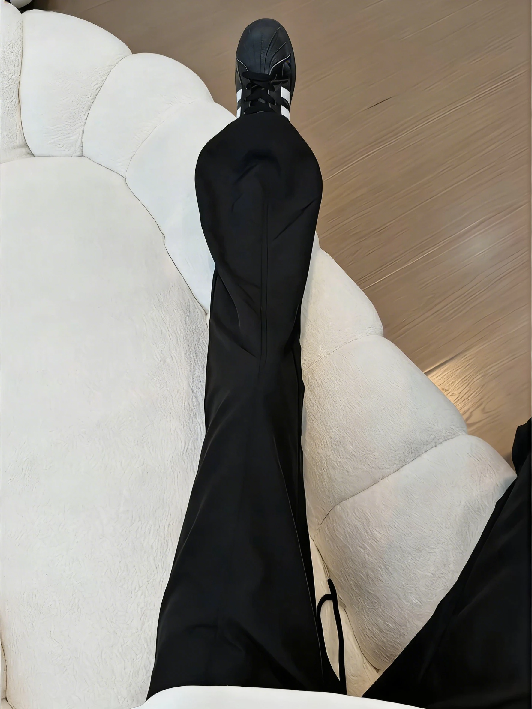 

Black Waterproof Soft Men's Summer Casual Pants Diagonal Cut Loose Leg Straight Tube Knife Leisure Trousers