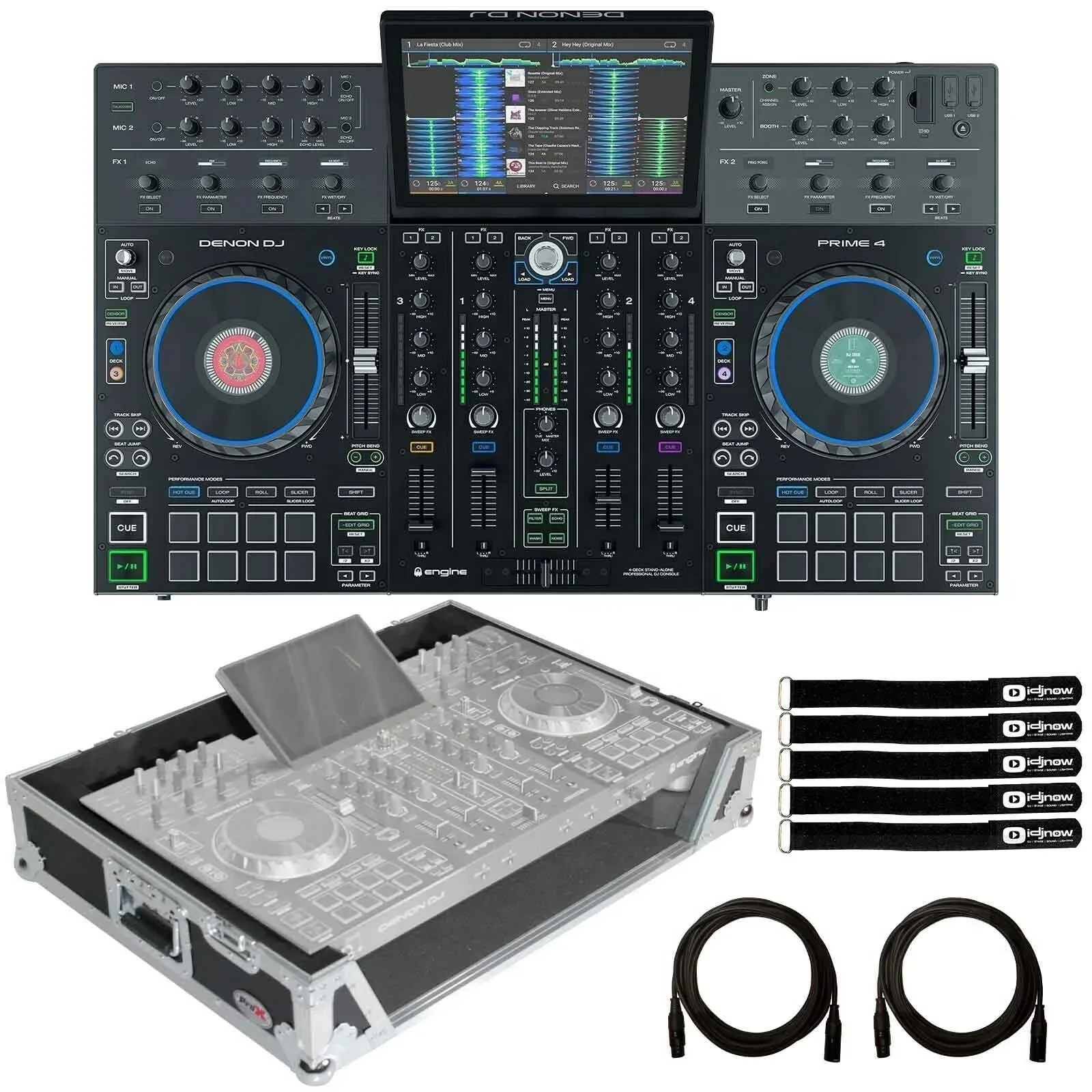 SUMMER SALES DISCOUNT ON Buy With Confidence New Denon Prime 4 4-Deck Standalone DJ Controller System w 10