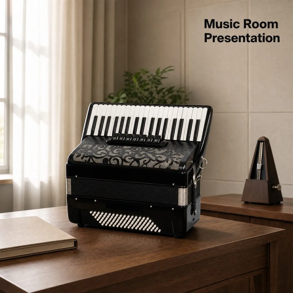 Wholesale 37 Keys 96 Bass Piano Accordion Italian Reeds 7 Plus 3 Registers Acordeon Musical Instrument