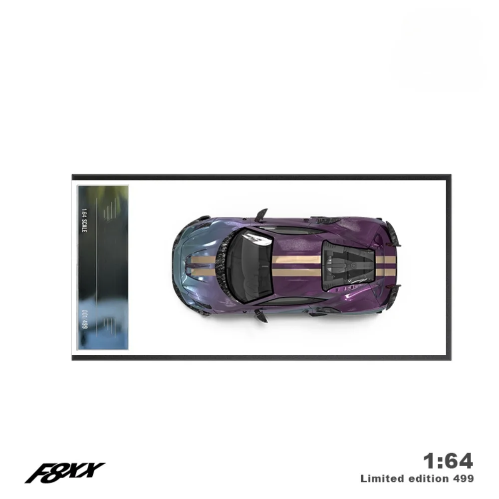 タイムマイクロ/AM 1:64 F8XX-ベビーブルー金属カメレオ塗装合金車モデルモデルカーコレクション & ディスプレイ & ギフト