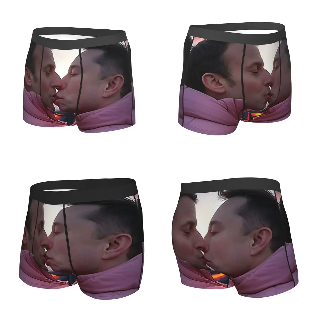 الملاكم السراويل السراويل المسك و ماكرون الحب سراويل الرجال الملابس الداخلية الناعمة لهدايا صديقها أوم رجل