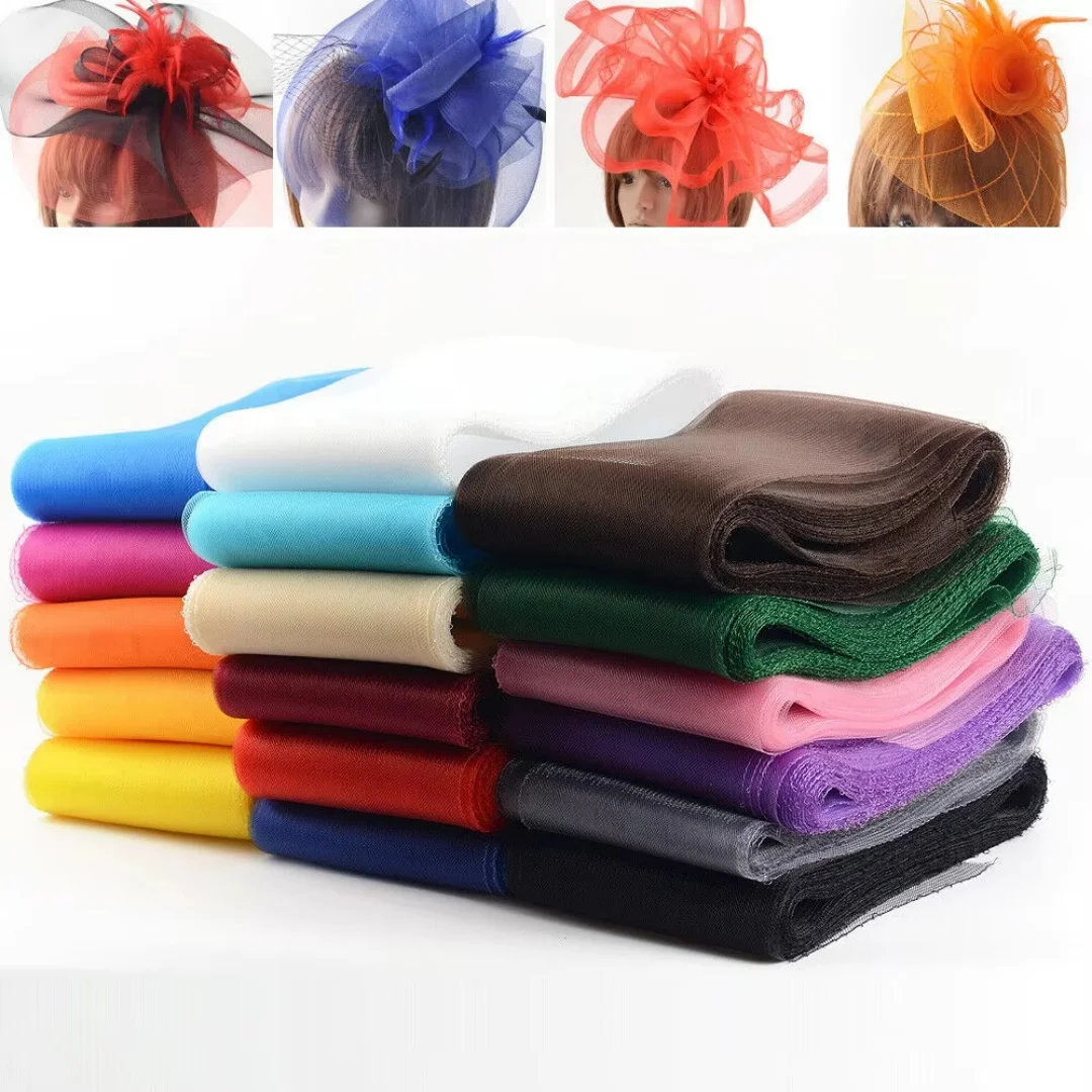 Assorted Colors Stretch Horsehair Crinoline Braid Mesh Trim DIY Sewing Material for Wedding Dress Stage Costume Hat Making view 2
