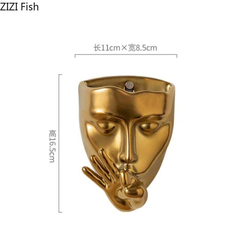 

Керамическая ваза для лица, настенная ваза, декоративные вазы, маска для лица, орнамент, цветочная композиция, цветы, сосуд, вазы для цветов, поделки