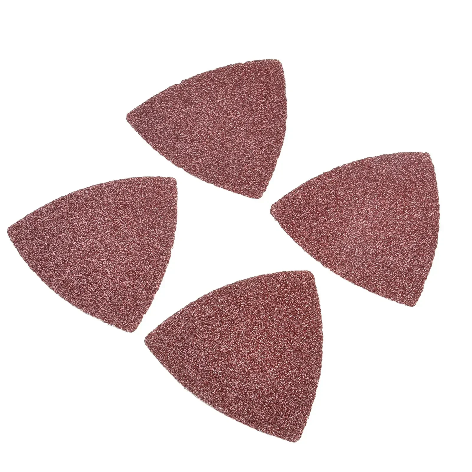 30 Pcs Triangle Sandpaper 80mm Hook & Loop Fit 3-1/8 Inch Oscillating Multi Tool For Polishing Sanding