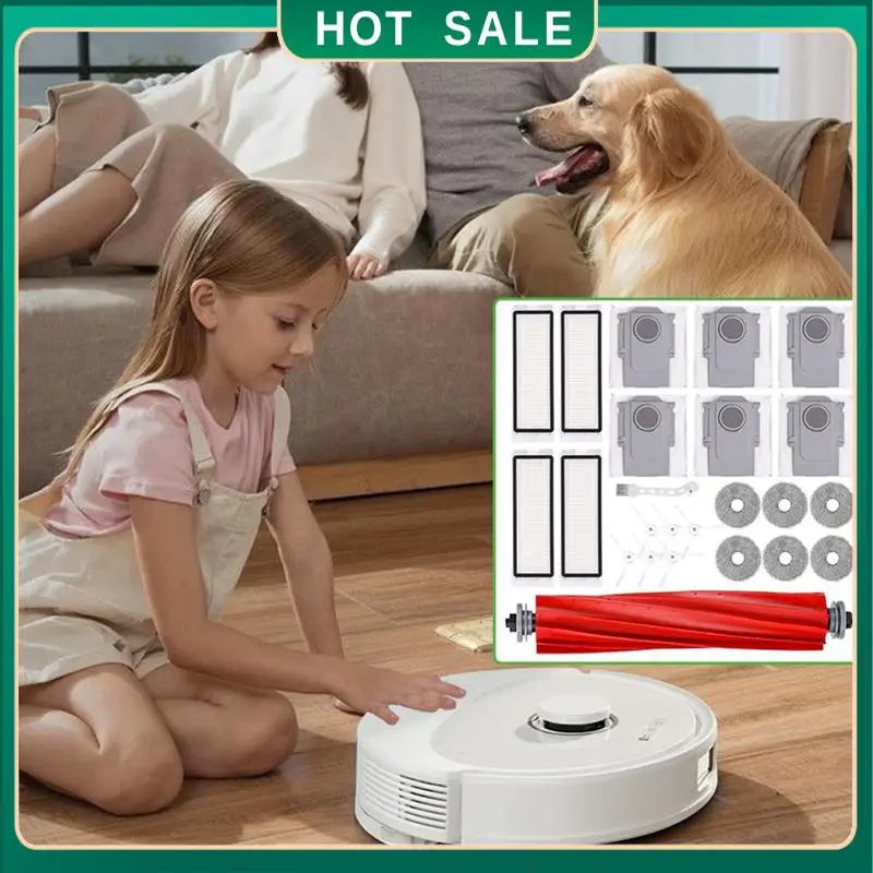 

24-Hour Delivery 2 Set For Roborock Q Revo S/Q Revo Maxv/Q Revo Pro Robot Vacuum Cleaner Main Side Brush Hepa Filters Mop Cloth