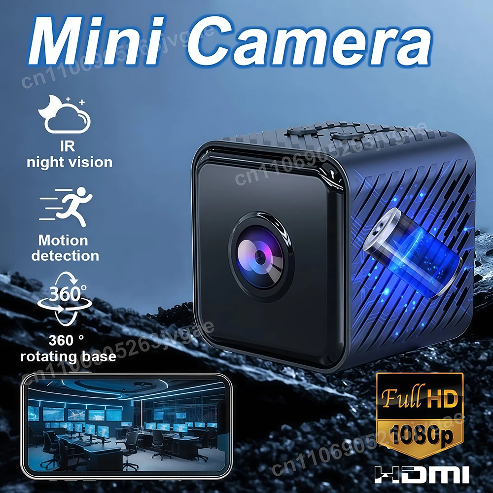 1080P Security Mini Camera Night Vision 4H Battery Life Motion Detection Alerts SD/Cloud Storage Phone APP Control Baby Cam
