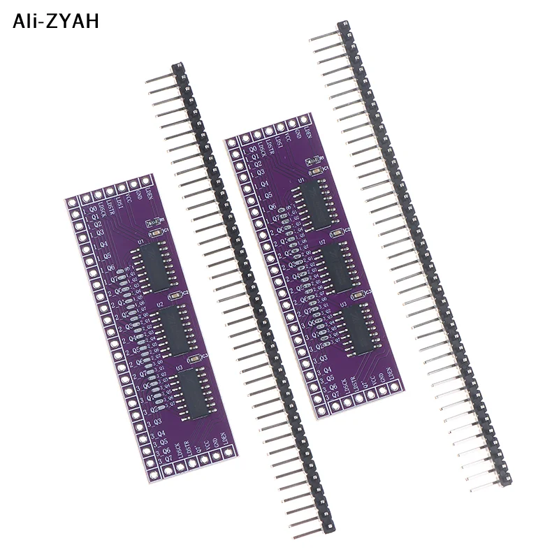 【HY6】1/3/5Pcs Microcontroller Serial To Parallel Pin IO Expansion Module 74HC595 Output Port 3 To 24pin LED Control Board