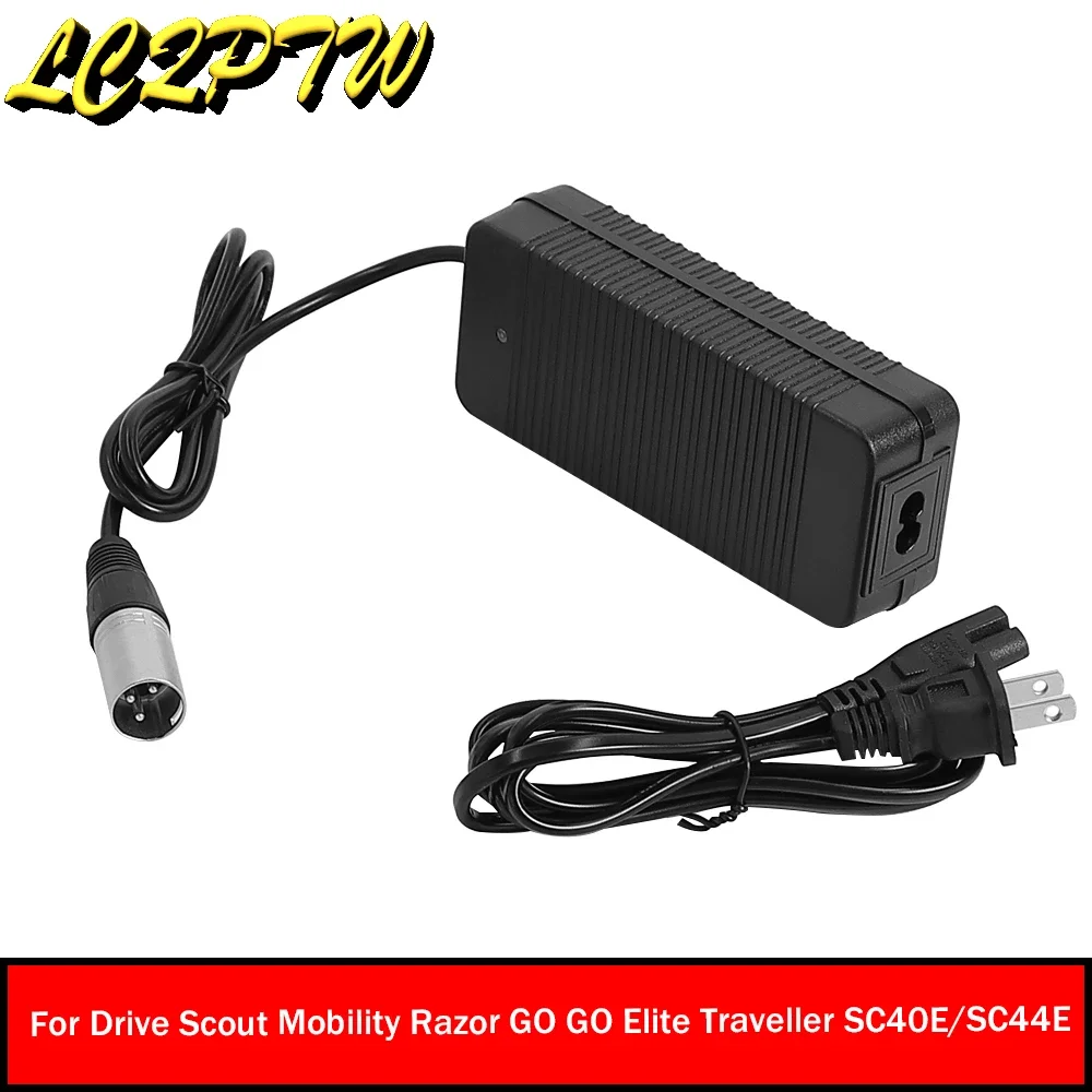 29.4V 2A Lithium Battery Charger For Drive Scout Mobility Razor GO GO Elite Traveller SC40E/SC44E Charger 3pin XLR Line Connecto