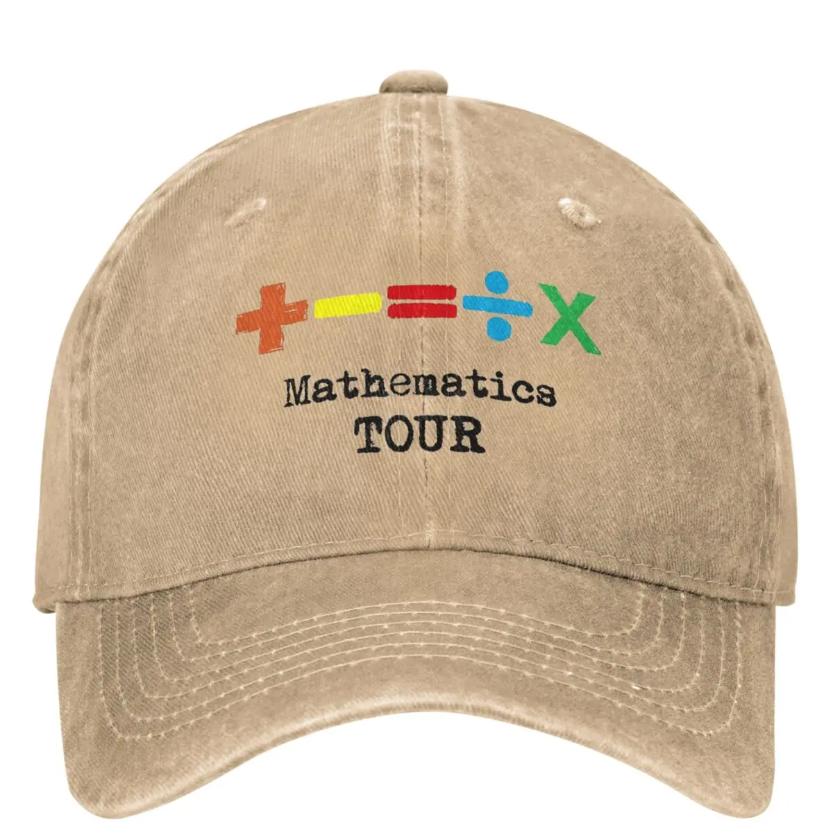 

Unisex The Mathematics Tour ED SHEERAN Baseball Cap Vintage Distressed Denim Washed Dad Hat Adjustable