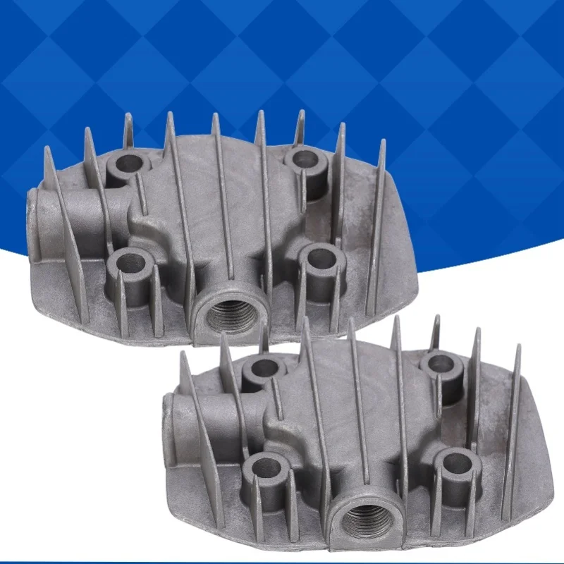 

2 шт., головка блока цилиндров воздушного компрессора, маленькие 2,5/3P, алюминиевые охлаждающие детали, 48 мм X 62 мм